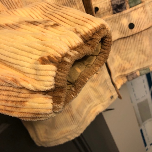 BNWT Size Medium - Brain Dead FW21 Cream Dyed Corduroy Striped Racing Jacket - Picture 11 of 13